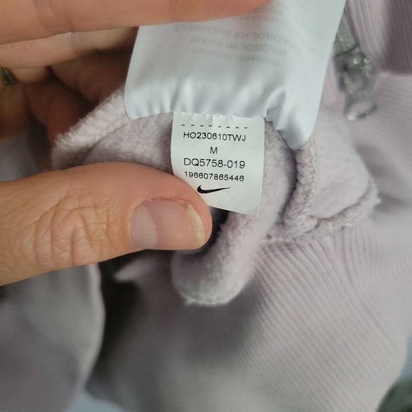 Nike Front Zip Hoodie Sweatshirt Womens Medium Purple - Picture 8 of 9